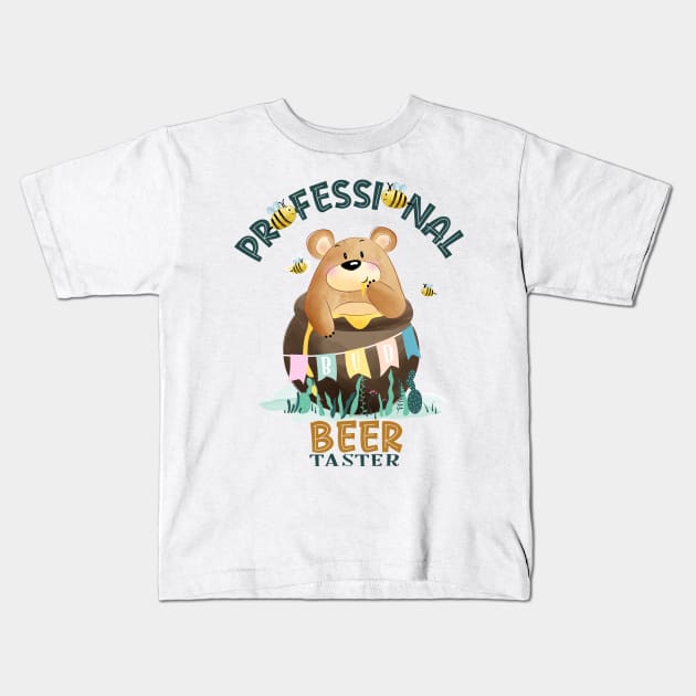 Bear Taster, & The Honey Bees Kids T-Shirt by keshanDSTR